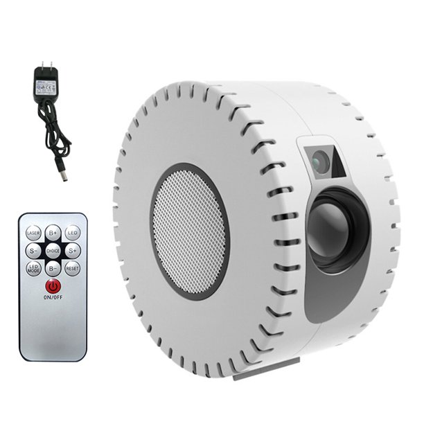 Kearding Proyector de cielo estrellado LED de 5W con enchufe europeo, luz nocturna colorida con Control remoto para cine familiar, Bar, fiesta de Iluminación y accesorios Blanco Enchufe de EE. UU. Kearding HA004354-06B
