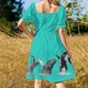 thumbnail image 5 of Vestido de manga corta con placa de cobre Vestidos de verano para mujer Tendencia de ropa de mujer Vestidos de noche para mujer, 5 of 7