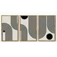 thumbnail image 4 of Drsoum Black Minimalism Abstract Boho Wall Art 16x24in3pcs Natural Framed Bohemian Decor Ready To Hang, 4 of 6