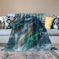 thumbnail image 2 of Orinice Mystical Dragon Storm Blanket - Warm, Fluffy &amp; Fuzzy  Throw Blanket, Soft, Cozy &amp; Lightweight for Couch, Bed, Travel &amp; Outdoor Use, Ideal for Adults Kids Men Boys   50x60in, 2 of 6