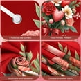 thumbnail image 4 of Red Background Valentine's Day Banner Heart Shape Romantic Backdrop Rose Flowers Pink Heart Love Display for Valentine's Day Party Romantic Dinner Anniversary Celebration, 4 of 9