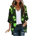 thumbnail image 2 of LOVZFMLL Cardigan pour Femmes Cardigan à la Mode Imprimé pour la Saint-Patrick Printemps Été Manches Longues Cardigan Imprimé, 2 of 5