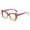 Orange-purple frame [purple legs], variant on Retro Color-Contrast Anti-Blue Light Polygonal Women's Trendy Non-Prescription Glasses