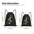 thumbnail image 2 of Fotbe Music Notes Bolsa Mochila con Cordón Estampada, Bolsa de Gimnasio Deportiva, Bolsa Cinch, Bolsa con Cordón para Hombres y Mujeres-Small, 2 of 6