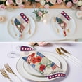 thumbnail image 3 of 250th Anniversary Floral Cloth Napkins, Red Blue Stars 4th of July Rustic Washable and Reusable Dinner Napkins Set of 4, Table Napkin for Kitchen Party Birthday Wedding Hotel Housewarming 20"x20", 3 of 9
