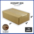 thumbnail image 2 of EcoSwift Brand Premium 7x4x3 Cardboard Boxes Mailing Packing Shipping Box Corrugated Carton 23 ECT, 7"x4"x3", Brown, 15-Pack, 2 of 5