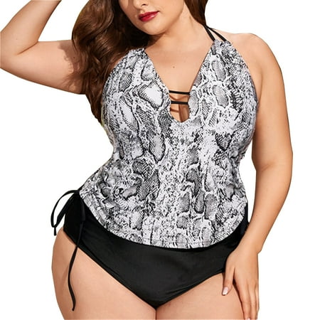 

QYZEU Swimwear Swim Bra Tops Women Up Athletic Leopard Training Suits Bathing Tank Sport Padded Shirred Bikini Swimwear Vintage Control Push Swimwear Swimsuit Grain Tummy Women Swimwears Tankinis Set