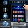 thumbnail image 6 of Beverage Refrigerator - 120 Cans Capacity Cooler, Under Counter Fridge with Glass Door,LED Touch Control, Safety Locks, Removable Racks, For Kitchen, Bar, Office, Built-in/Freestanding, 6 of 9