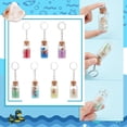 thumbnail image 4 of 7pcs Glass Wish Jar Keychains 13ml Small Corked Bottles with Luminous Shell Beads Keyrings Mini Glass Wishing Bottles with Cork & Keyrings for Backpack Bag Hanging Wedding Party Favors 1box, 4 of 6