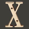 thumbnail image 2 of Letter "X" House Letters Solid Bright Brass 3" | Renovator's Supply, 2 of 2