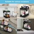 Oyajia 2 Tier Under Sink Containers with Sliding Storage Drawer