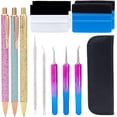 thumbnail image 2 of 1 bag 12pcs Weeding Pen Craft Pin Pen Weeding Tools with Scrapers Stainless Steel Hooks for Vinyl Air Release Weeding Tools Glitter Pin Pen for Removal DIY Craft Project, 2 of 6