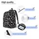 thumbnail image 3 of Fotbe Black White Leaves Mochila de Lona con Estampado, Mochila Duradera, Mochila Versátil de Alta Calidad, Mochila Compacta Vintage-Small, 3 of 5