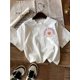thumbnail image 1 of A casual and comfortable round-neck short-sleeved women's top with letter and floral print., 1 of 5