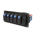 thumbnail image 4 of Interruptor Basculante ANGGREK Panel De Interruptor Basculante Impermeable LED Azul 12V-24V Con USB Dual Para Camión Marino Barco, 4 of 7