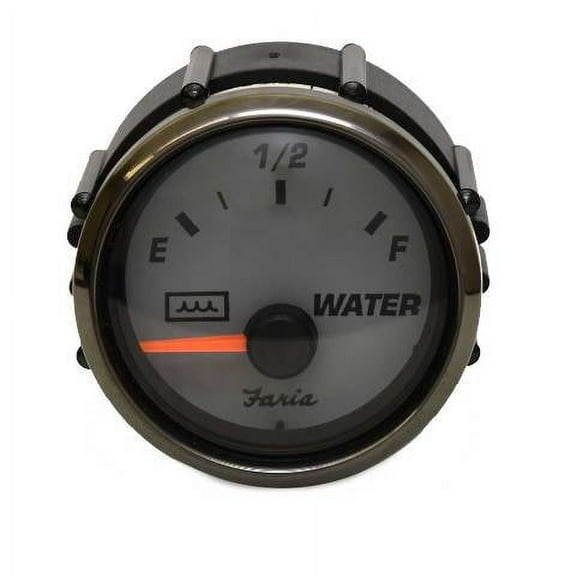 Faria Boat Water Level Gauge GP8039A | 2 Inch Pewter Gray