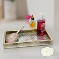 thumbnail image 5 of NuSteel Mosaic Tray for Luxurious bath countertop, Holder for Guest Hand Towel, Watch, Earring,Makeup Brush,Reading Glass,Perfume, Jewelry,Perfect For Kitchen Counters,Bathrooms ,Silver Mosaic TR-240, 5 of 6