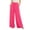 Hot Pink, variant on Womens Vertical Striped Polka Dot Print Wide Leg Palazzo Pants Deep Side Hand Pockets Elastic Drawstring High Waist Loose Fit Lightweight Full Length Casual Lounge Trouser Bottoms