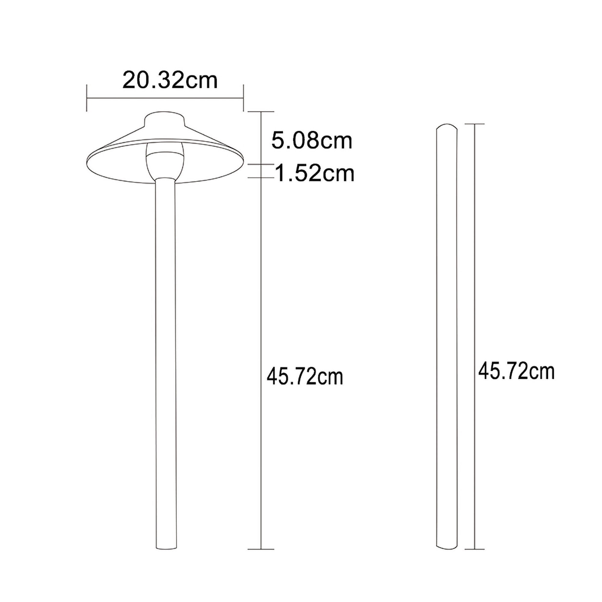 LNC 23.2"H LED Path Light, Antique Brass Finish, Outdoor Lighting for Walkways, Garden and Yard