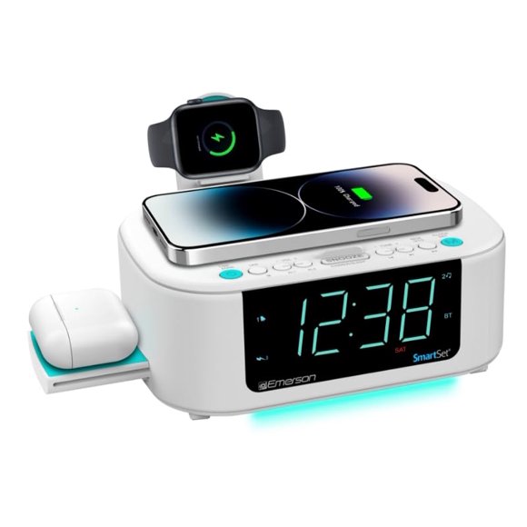 Despertador de carga inalámbrica Emerson CKSW5010 Smartset