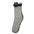 thumbnail image 4 of MeMoi Girls Mesh Dot Pattern Lace Trim Ankle Sock - Girls - Female, 4, Black, 4 of 6