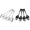 Silver+Black, variant on 4-12PC Skull Pattern Stainless Steel Teaspoons Dinner Spoon Long-Handled Flatware Sugar Spoons for Coffee Dessert Tea Stirring Novelty Gothic Home Decor Kitchen Utensil Gift for Creepy Chefs