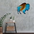 thumbnail image 4 of Exquisite Metal Buffalo/Bison Cutout Wall Art - Collectible Masterpiece - Robust Metal with Vibrant Gradient Colors - Simple Hanging with 2 Ready-to-Hang Hooks - Ideal for Home, Office, or Cabin, 4 of 8