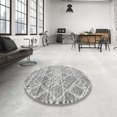 thumbnail image 3 of Ahgly Company Indoor Rectangle Contemporary Gray Trellis Area Rugs, 6' x 9', 3 of 6