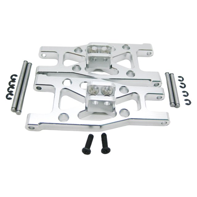 Bewildely Brazo de suspensión inferior delantero mejorado de aleación de aluminio para 1/12 Wltoys K959 L202 L212 L222 L959 L969 L979 pieza de Kits de construcción modelo Plata