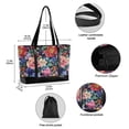thumbnail image 2 of FORMRS Canvas Laptop Tote Bag for Women with 15.6" Computer Compartments Shoulder Handbag, Vibrant Pink Floral Pattern, 2 of 7