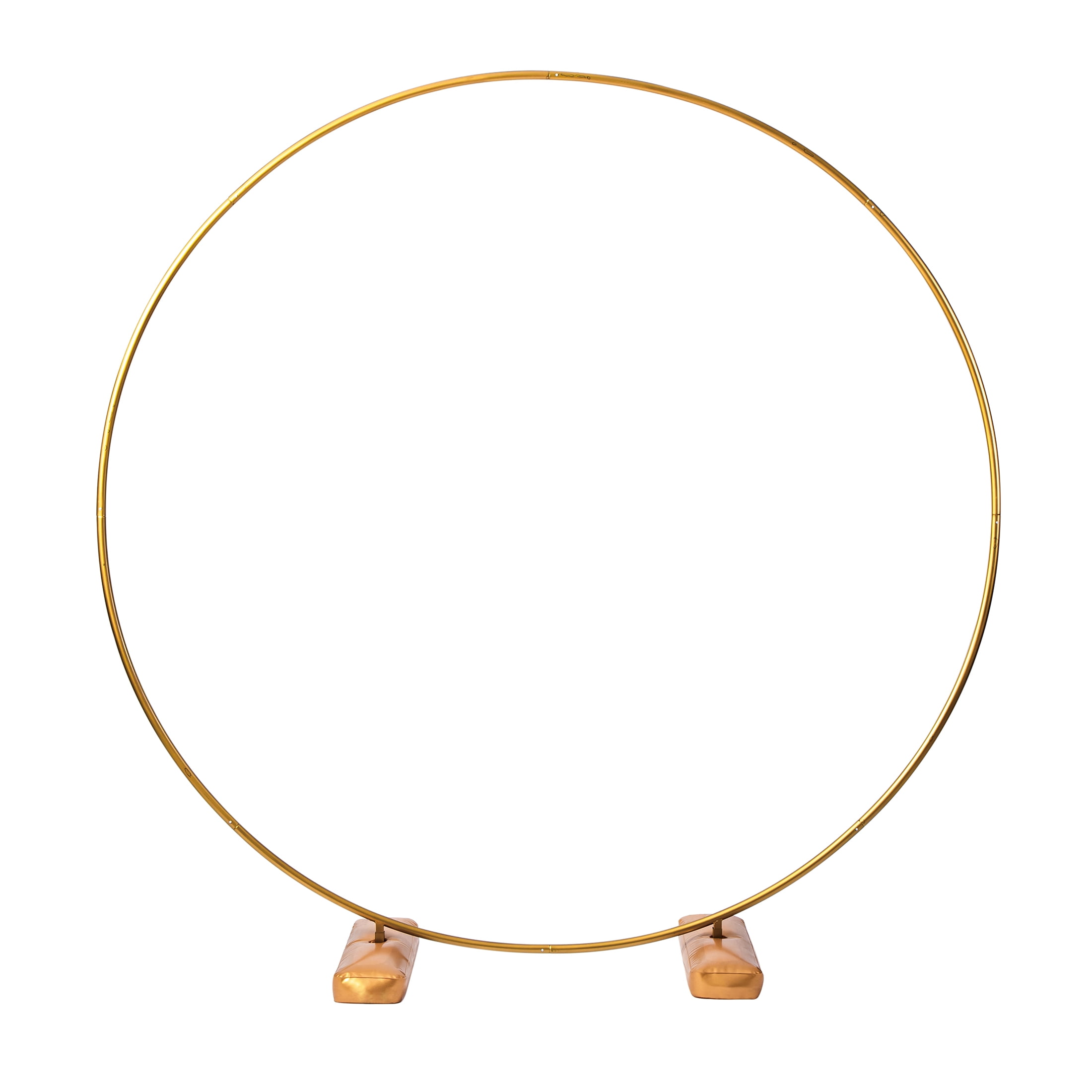 Way to Celebrate! Balloon Arch Kit, 8ft, Round Golden Metal Iron Arch for Party Celebration Dcor, includes sturdy stands