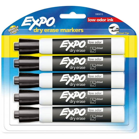 Expo Dry Erase Markers Chisel Tip - 5 CT