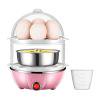thumbnail image 1 of Huevo Al Vapor Mini escalfador de huevos, vaporizador eléctrico de 2 capas para huevos, herramienta de cocina con apagado automático (rosa), 1 of 8