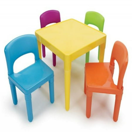 Tot Tutors Kids Table and 4-Chair Set, Plastic