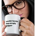 thumbnail image 2 of 3dRose, Image of Workin Harder Than An Ugly Stripper Quote, 15oz Two-Tone Black Mug, 2 of 7