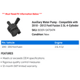 thumbnail image 2 of Auxiliary Water Pump - Compatible with 2010 - 2012 Ford Fusion 2.5L 4-Cylinder 2011, 2 of 2