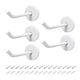 thumbnail image 1 of 5Pcs, gancho montado en la pared de 1.77" gancho para ropa, colgador de toallas individual de acero inoxidable blanco, 1 of 3