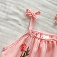 thumbnail image 5 of Bysome Girls Dress Flower Print Sleeveless Square Neck Dresses Comfortable Girls Dress Size 3-4 Years Pink, 5 of 9