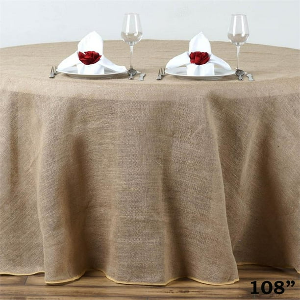 Download BalsaCircle Natural Brown 108" Burlap Round Tablecloth ...