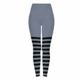 thumbnail image 2 of Elvqul Womens Athletic Leggings Stretch Light Blue Pants Plus Size Halloween Striped High Waist Leggings Pants for Women, 2 of 9