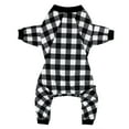 thumbnail image 5 of HDE Dog Pajamas One Piece Jumpsuit Lightweight Dog PJs Shirt for S-3XL Dogs Black & White Buffalo Plaid 2XL, 5 of 8