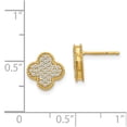 thumbnail image 3 of Auriga Fine Jewelry 14k Yellow Gold Diamond Quatrefoil Stud Earrings for Women, 3 of 5