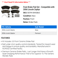 thumbnail image 2 of Front Brake Pad Set - Compatible with 2006 Lincoln Zephyr, 2 of 2