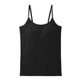 thumbnail image 5 of BUIGTTKLOP Camisole Tops for Women with Built-In Bra Adjustable Straps Cami Scoop Neck Side Ruched Layering Tanks, 5 of 7