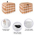 thumbnail image 5 of Orange Checkered Toaster Cover 2 Slice, Thanksgiving Fall Buffalo Plaid Rustic Dustproof Bakeware Oven Protector with Top Hook, Waterproof Small Kitchen Appliance Toasters Dust Cover, 12"x7.5"x8", 5 of 9