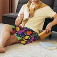 thumbnail image 3 of Wukai Colorful Cats Men’s Short Pajama Pants With Pockets Soft Sleep Pj Shorts for Men-, 3 of 6