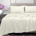 thumbnail image 2 of Royale Linens 300 Thread Count 100% Long Staple Combed Cotton Flat Sheet - Super Soft - Top Sheet - Queen Flat Sheet Sold Separately - Breathable, Cool & Crisp Percale (Queen, Ivory), 2 of 9