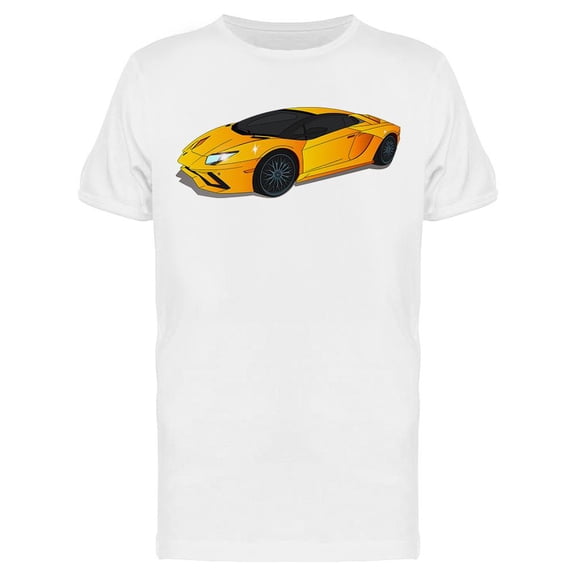 Yellow Sport Car T-Shirt Men -Image by Shutterstock, Male Small