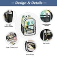 thumbnail image 3 of Iauyy Clear Backpack Heavy Duty PVC Transparent Backpack for College Workplace, Yellow Pineapple Pattern, 3 of 8