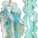thumbnail image 1 of Cinta iridiscente plisada con volantes Ganeen, 32 yardas, organza verde, 1 of 6